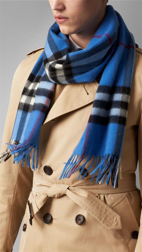 burberry scarf baby blue|blue burberry scarf men's.